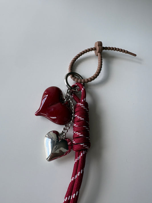 HEART ROPE BAG CHARM