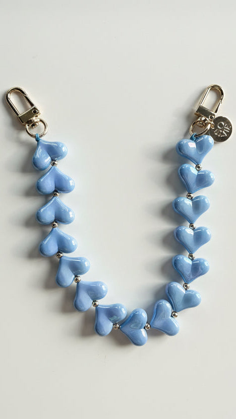 Blue Hearts Wristlet