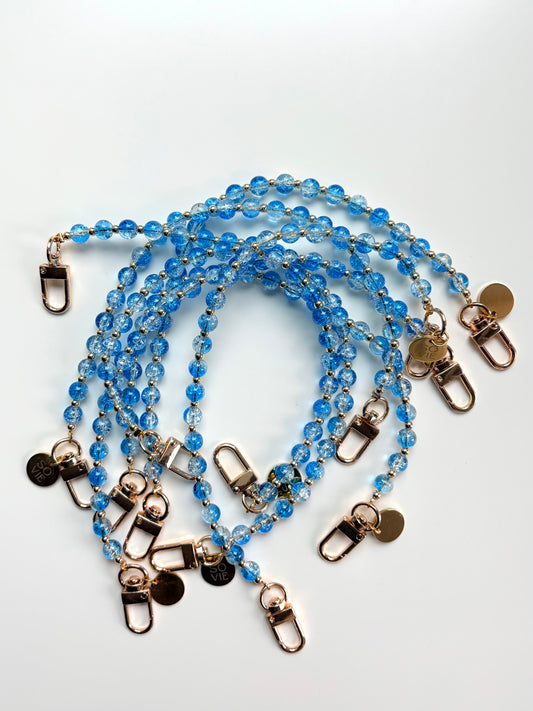 Blue Luminous Wristlet