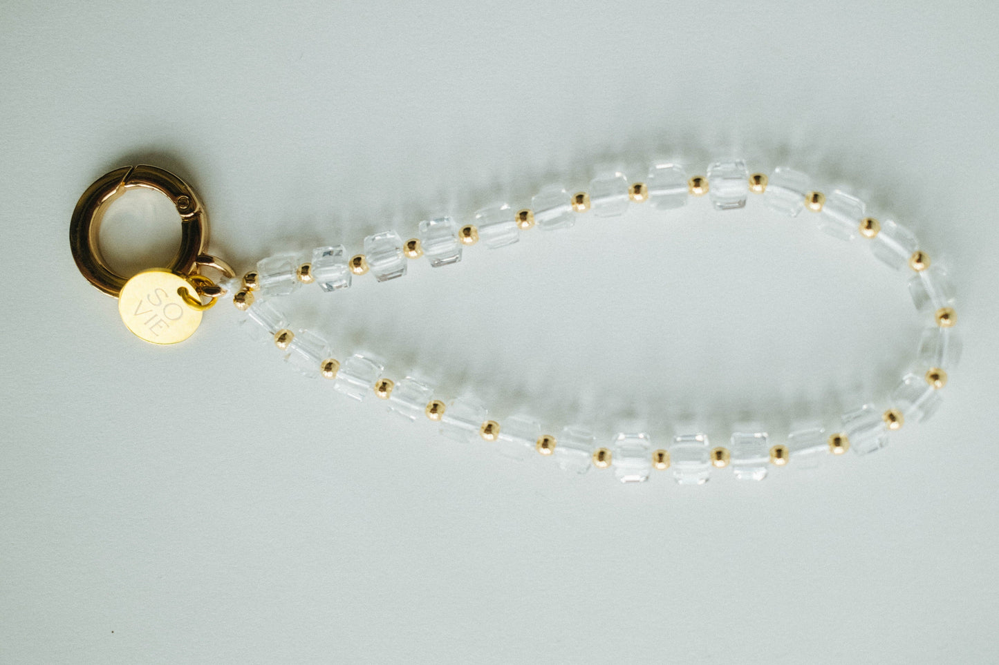 Clear Crystal Wristlet