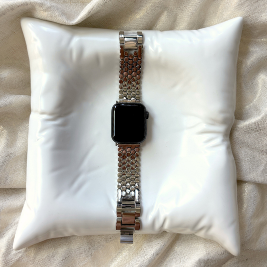 Hexi Silver Watch Band