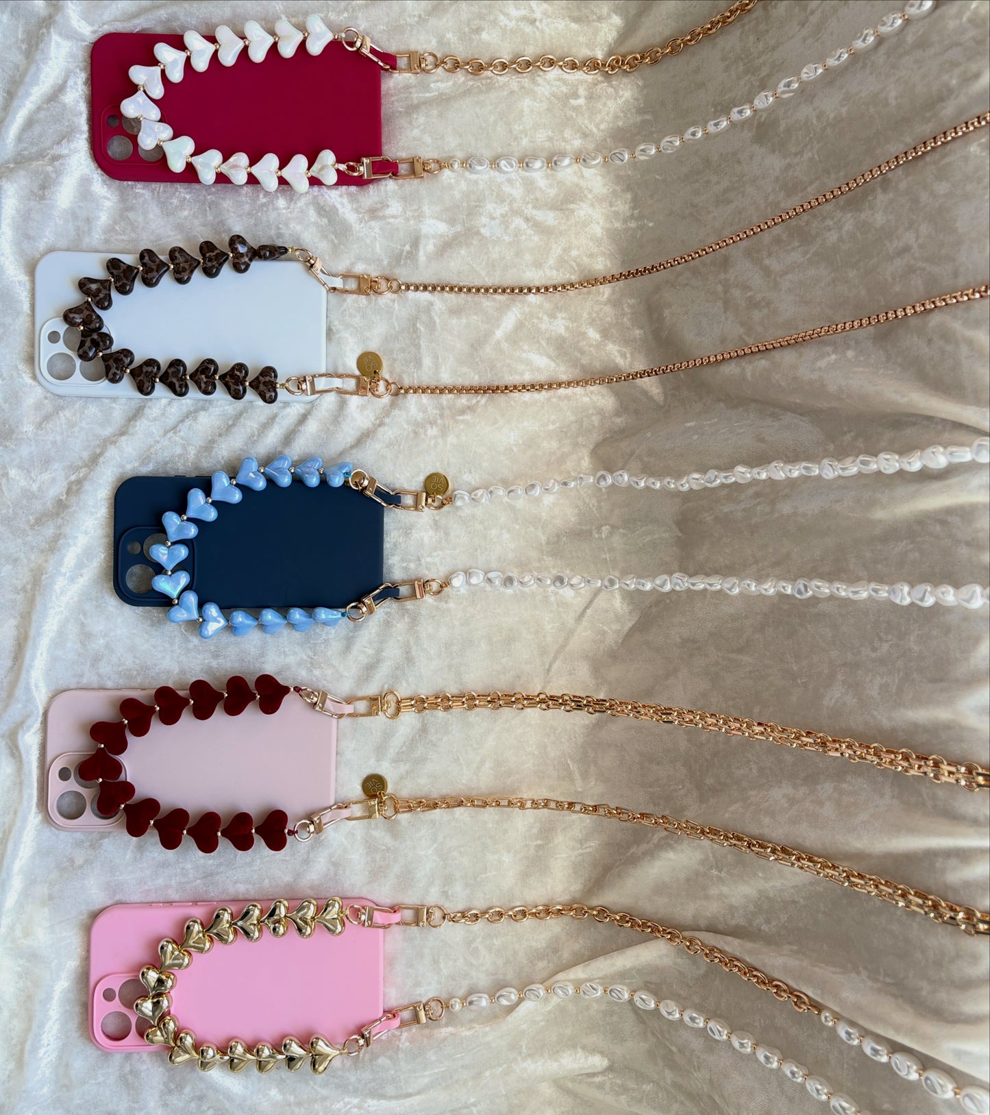 Blue Hearts Wristlet