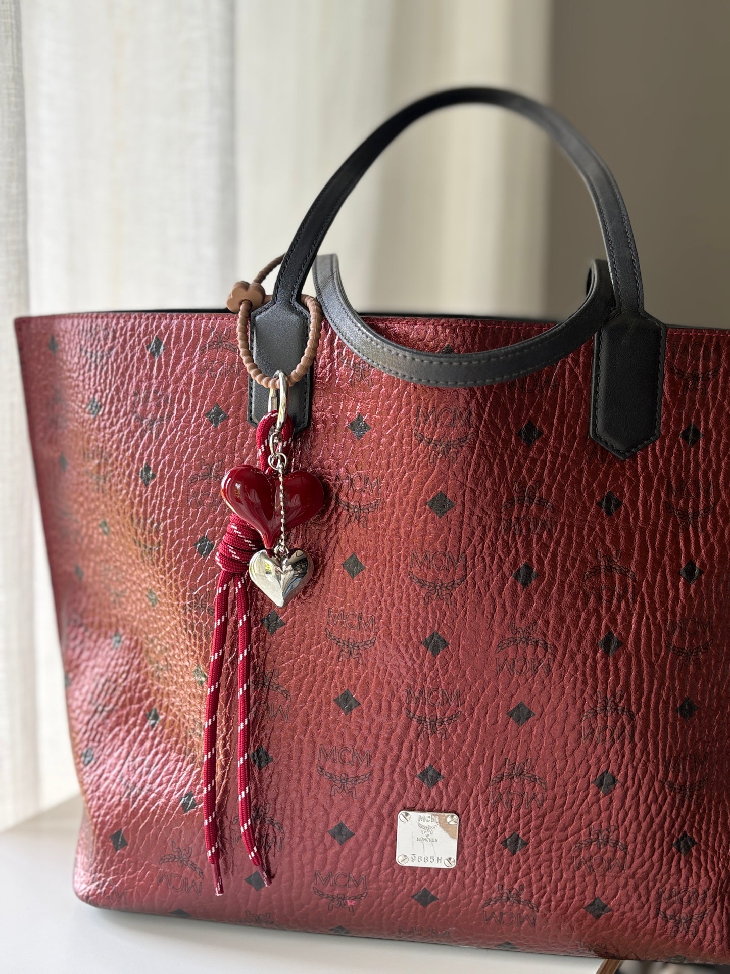HEART ROPE  BAG CHARM