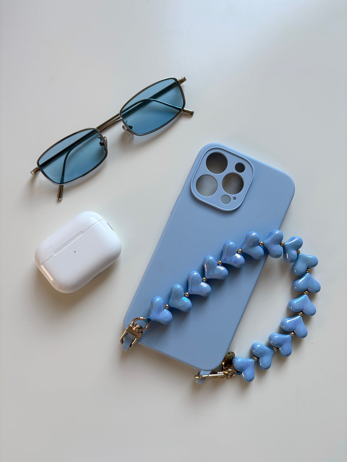 Blue Hearts Wristlet