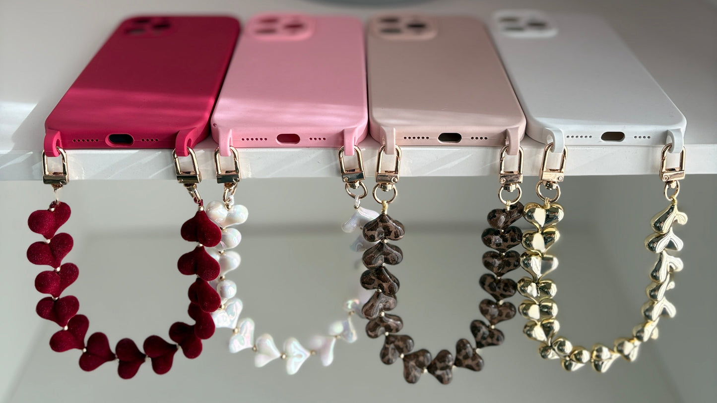 Mocha Hearts Wristlet