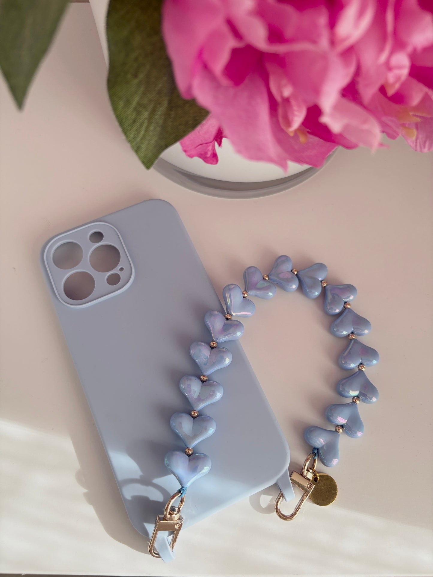 Blue Hearts Wristlet