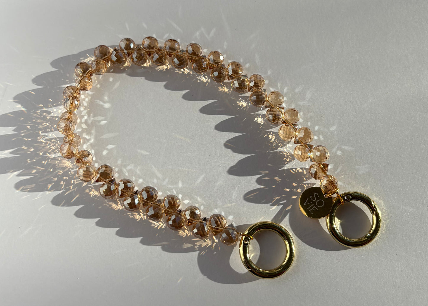 Amber Raindrop Wristlet