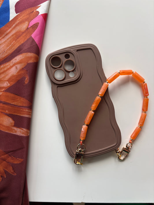 Orange Bar Wristlet