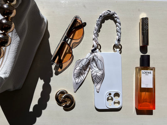 White Twist Wristlet