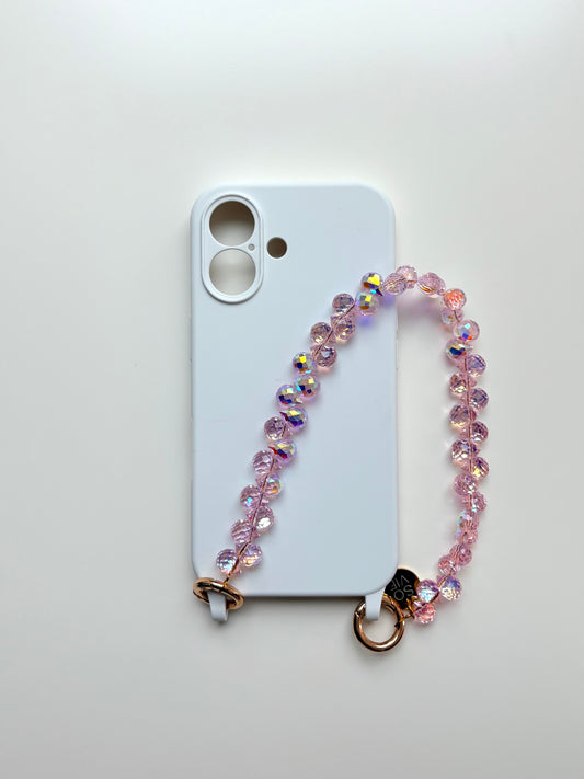 Pink Rainbow Raindrop Wristlet