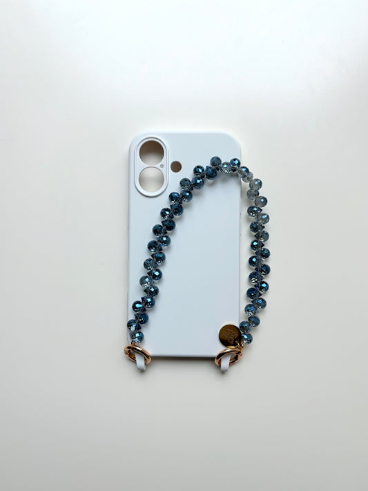 Blue Raindrop Wristlet