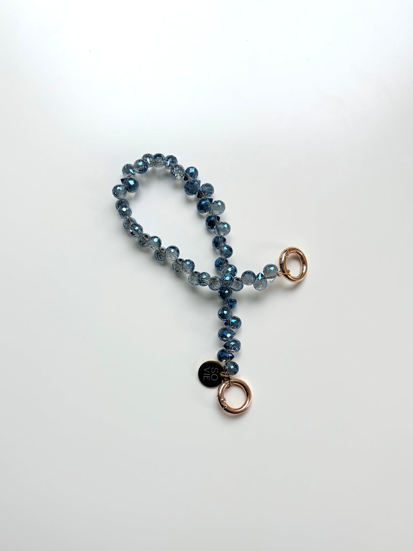 Blue Raindrop Wristlet