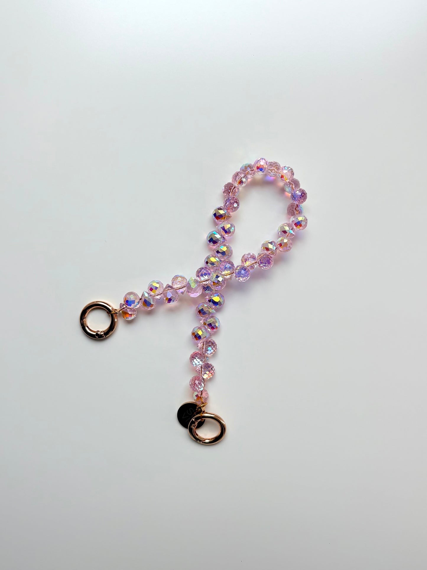 Pink Rainbow Raindrop Wristlet