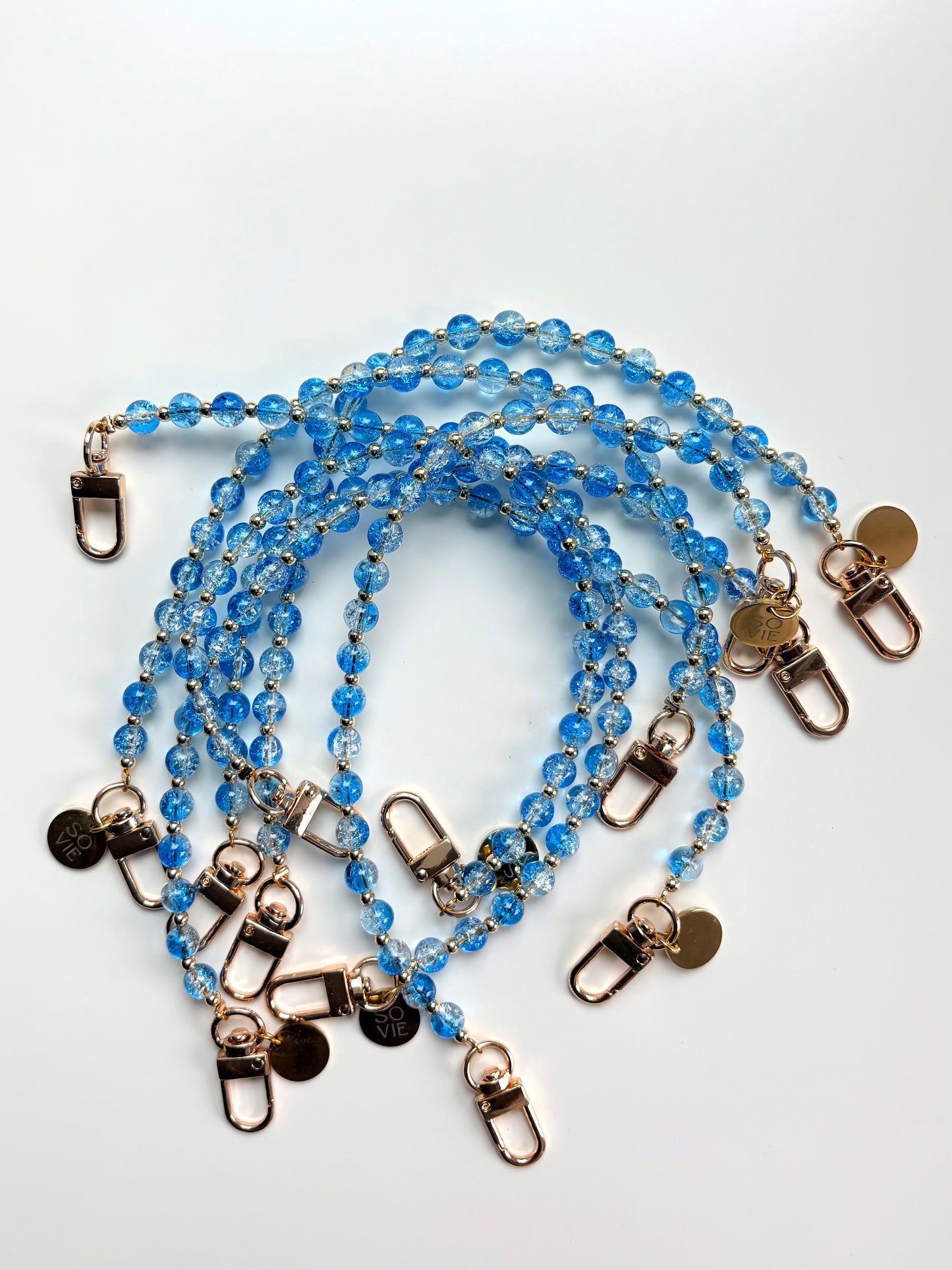 Blue Luminous Wristlet