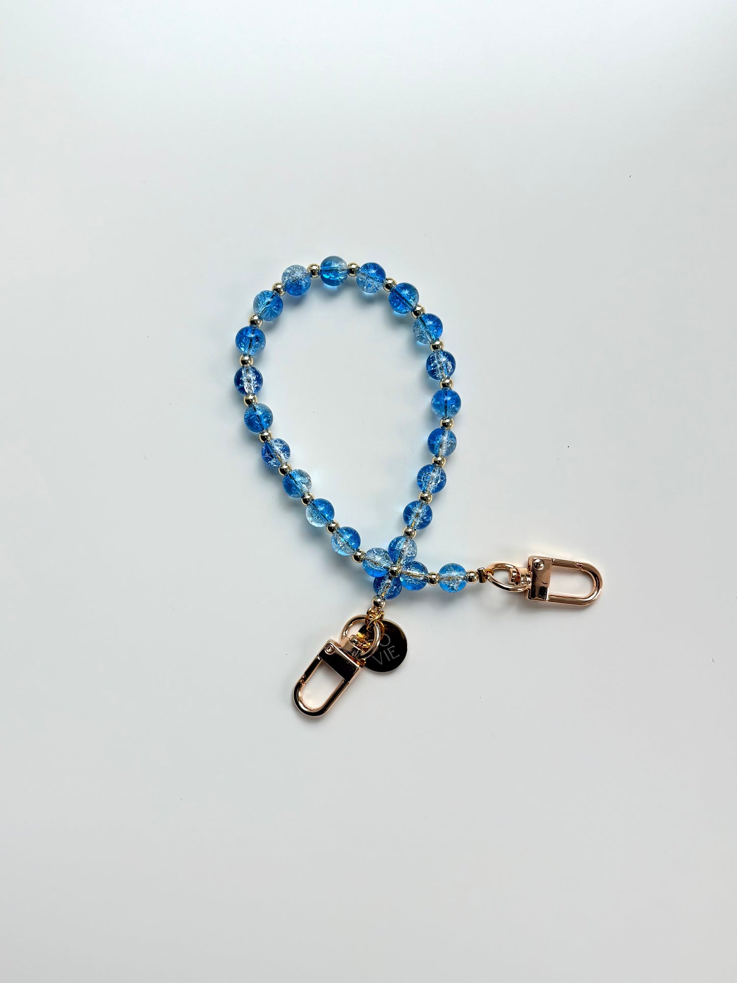 Blue Luminous Wristlet