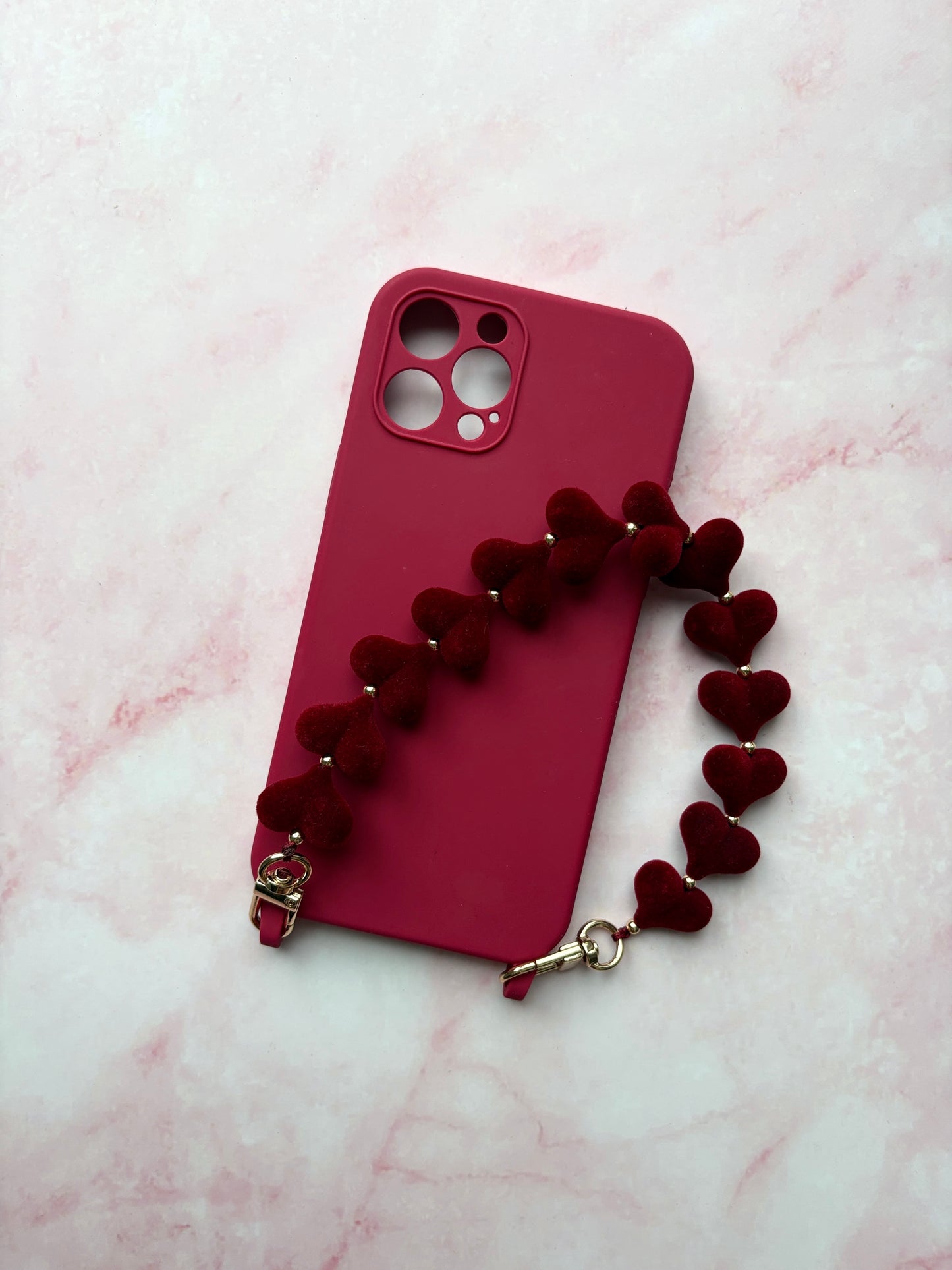 Berry Hearts Wristlet