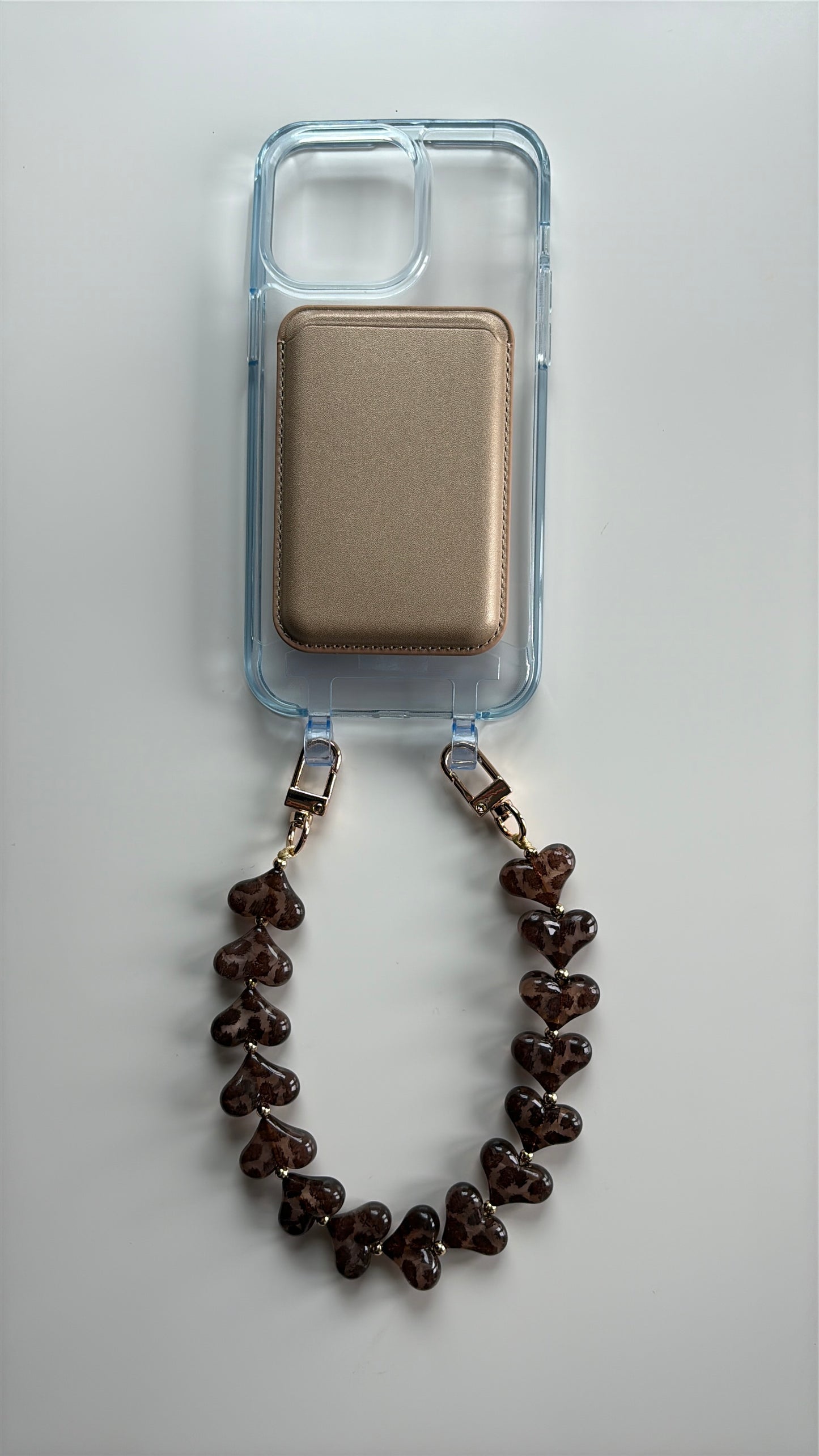 Mocha Hearts Wristlet