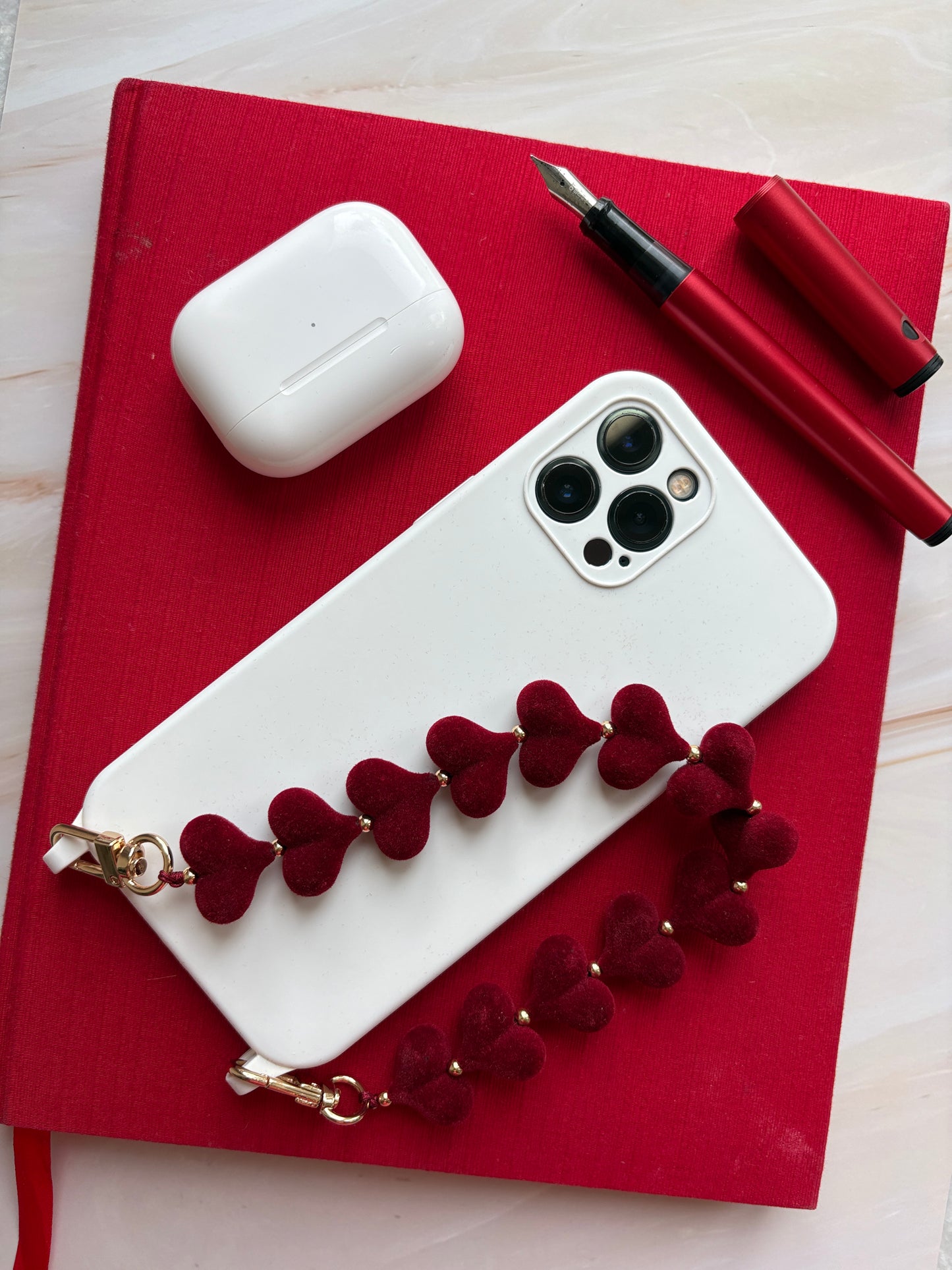 Berry Hearts Wristlet