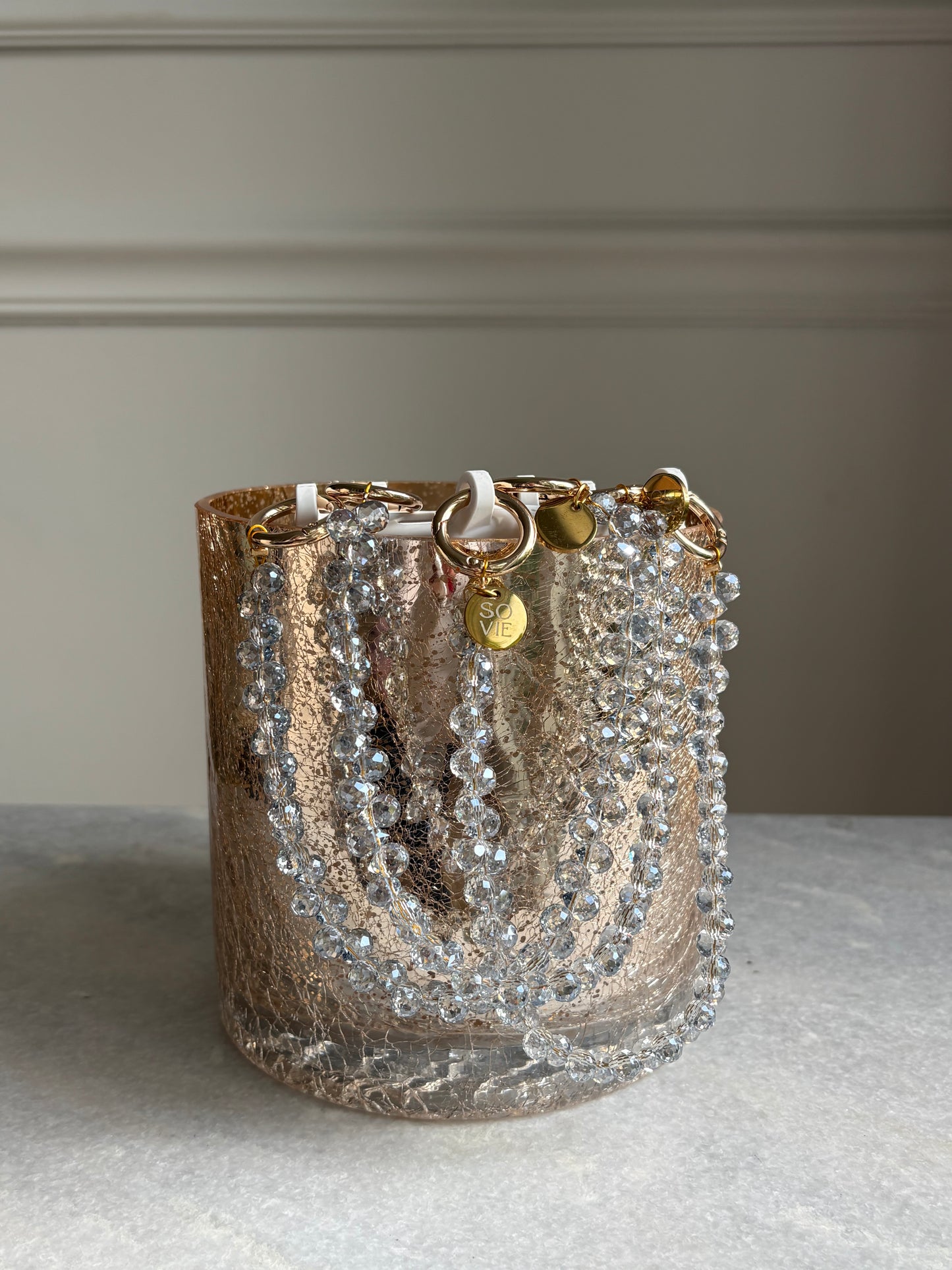 Silver Raindrop Wristlet