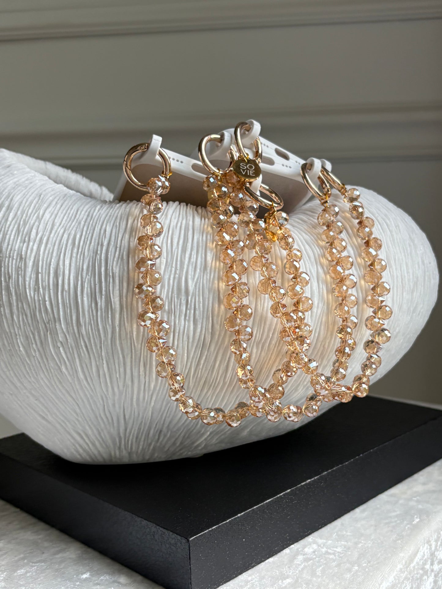 Amber Raindrop Wristlet