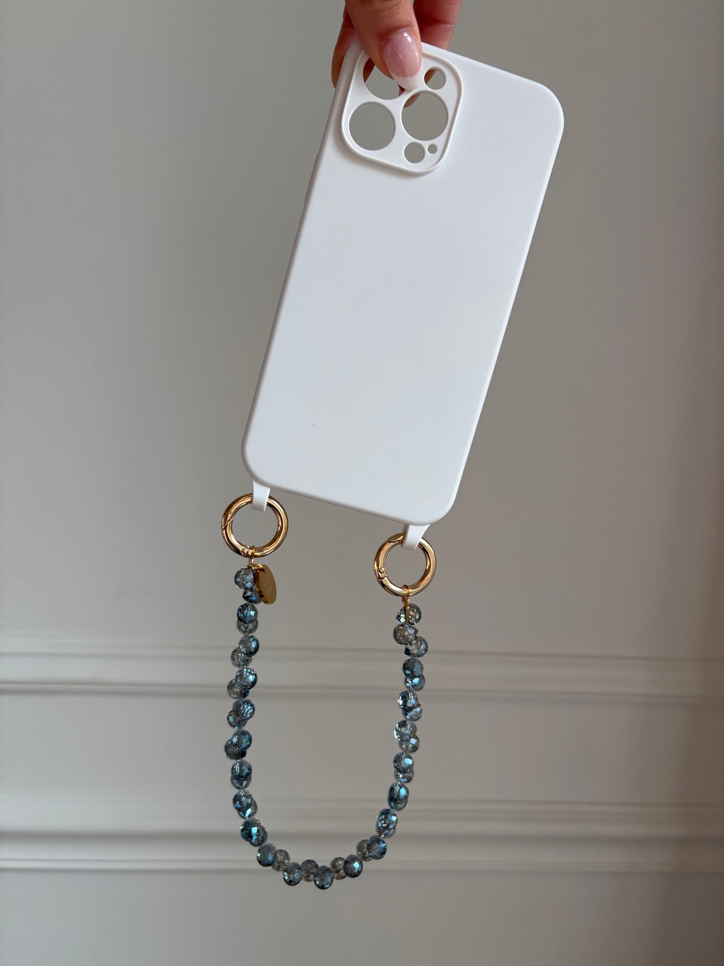 Blue Raindrop Wristlet