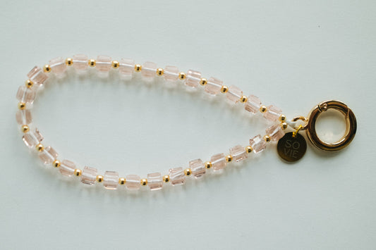 Pink Crystal Wristlet