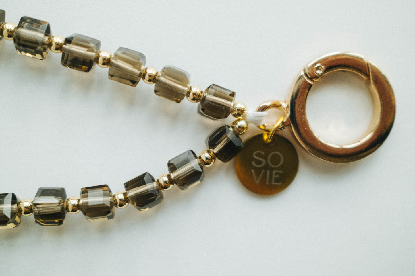Single Ring Crystal Wristlet